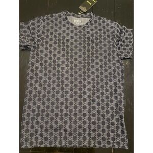 BOSS Mens S/CH All Over Logo Print Short Sleeve Casual T Shirt